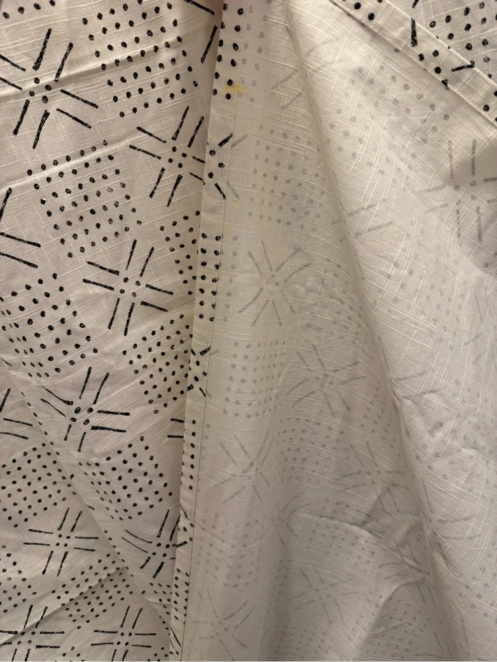 Threshold Neutral Pattern Shower Curtain Cotton Modern Farmhouse